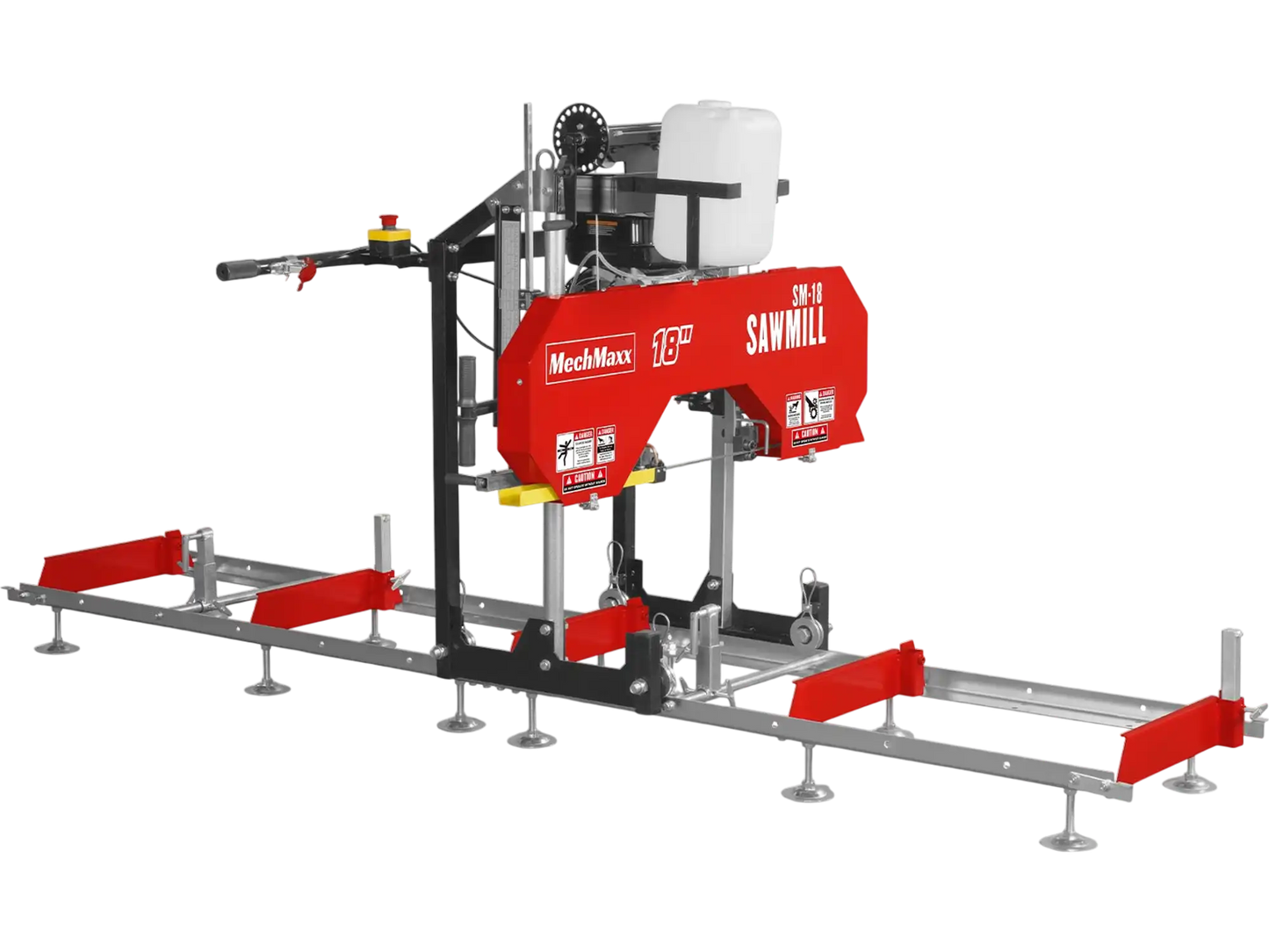 MechMaxx SM18 Sawmill Portable 18" 212cc 7HP Gasoline Engine 15" Board Width 10' Track Length New