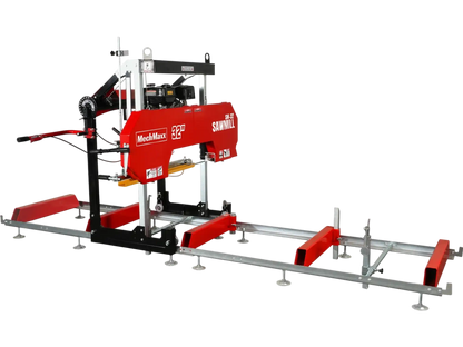MechMaxx SM32 Sawmill 32" Portable 459cc 15HP Electric Start Gasoline Engine 26.5" Board Width 13' Track Length New
