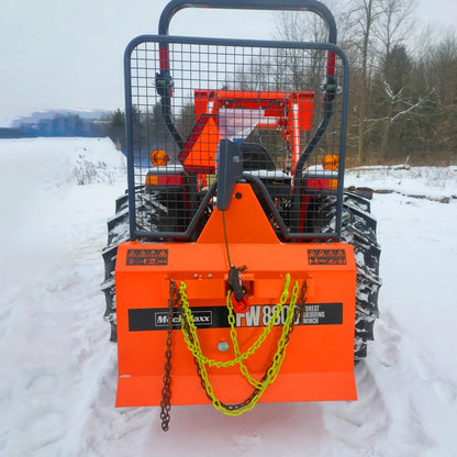 MechMaxx FW8800 Forestry Winch 8800 lbs 3-Point Hitch Log Skidding 200' Cable 25-60 HP Tractor Category 1 Hookup New