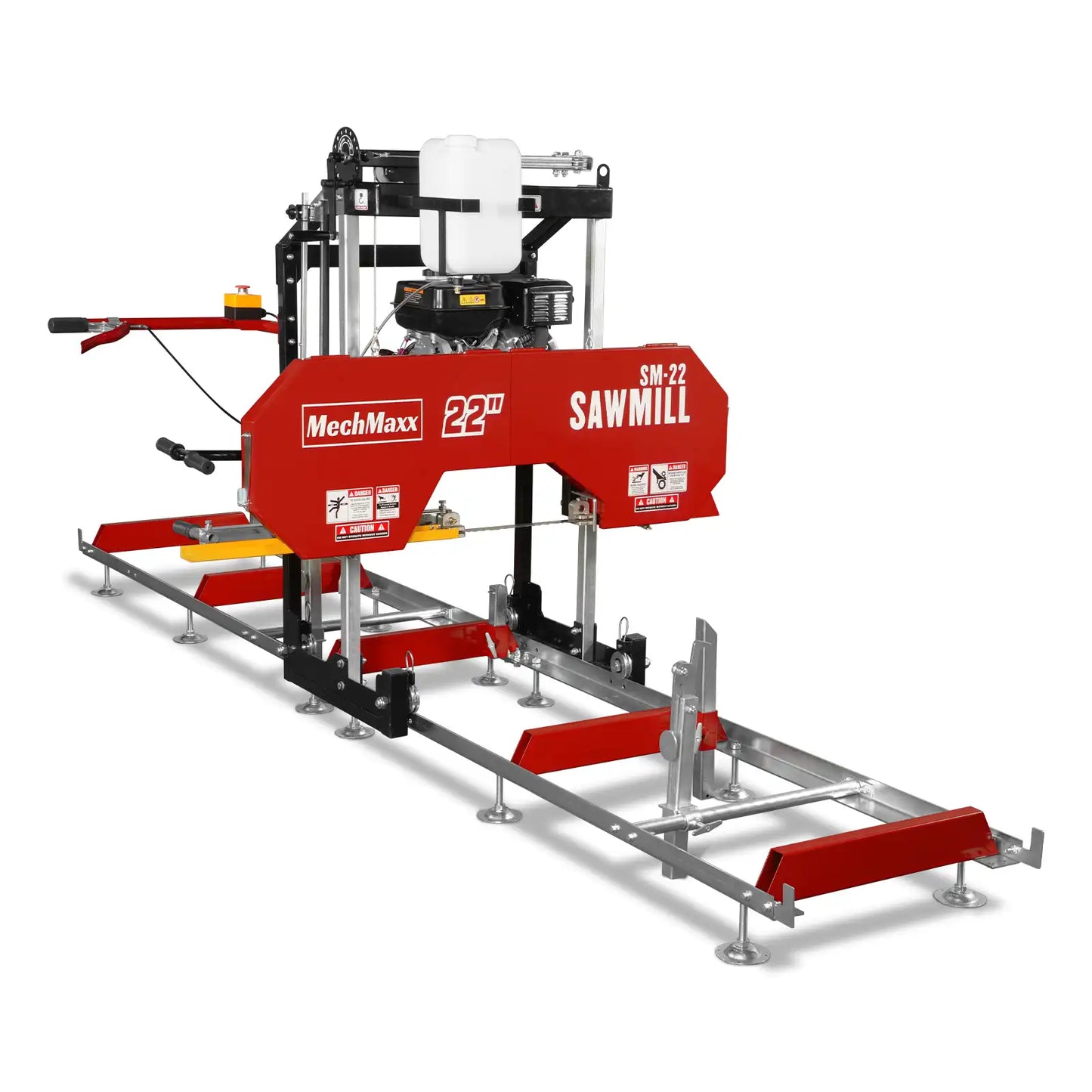 MechMaxx SM22 Sawmill Portable 22" 224cc 7HP DUCAR Gasoline Engine 18" Board Width 13' Track Length New