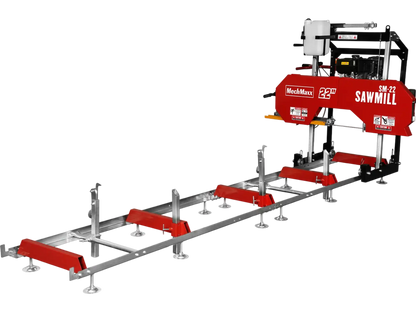 MechMaxx SM22 Sawmill Portable 22" 224cc 7HP DUCAR Gasoline Engine 18" Board Width 13' Track Length New