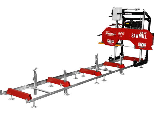 MechMaxx SM22 Sawmill Portable 22" 224cc 7HP DUCAR Gasoline Engine 18" Board Width 13' Track Length New
