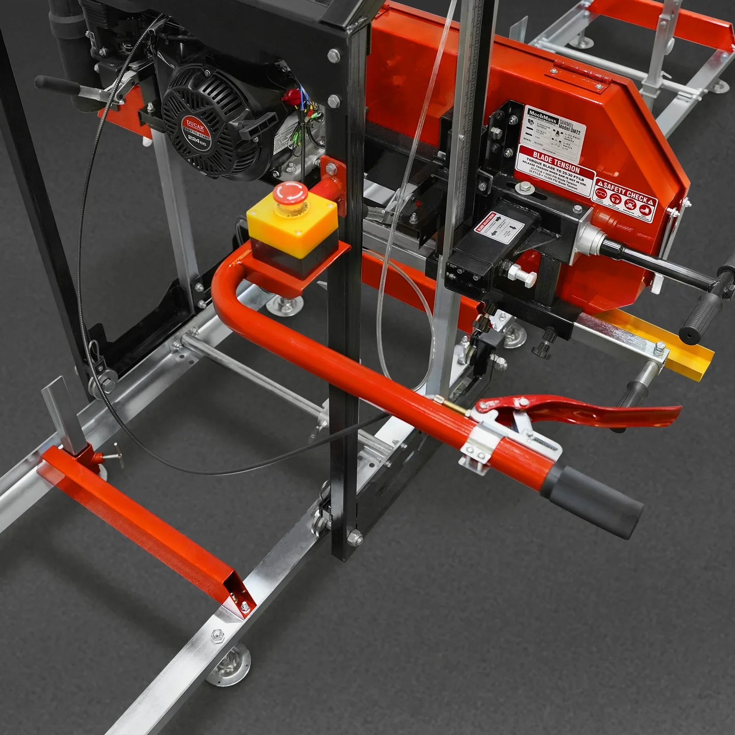 MechMaxx SM22 Sawmill Portable 22" 224cc 7HP DUCAR Gasoline Engine 18" Board Width 13' Track Length New