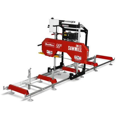 MechMaxx SM22 Sawmill 22" Portable 274cc 8.1HP Gasoline Engine 18" Board Width 13' Track Length New