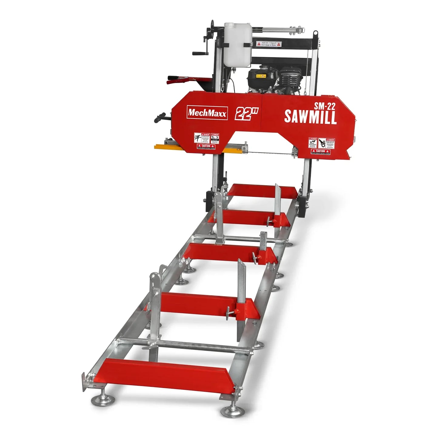 MechMaxx SM22 Sawmill 22" Portable 274cc 8.1HP Gasoline Engine 18" Board Width 13' Track Length New