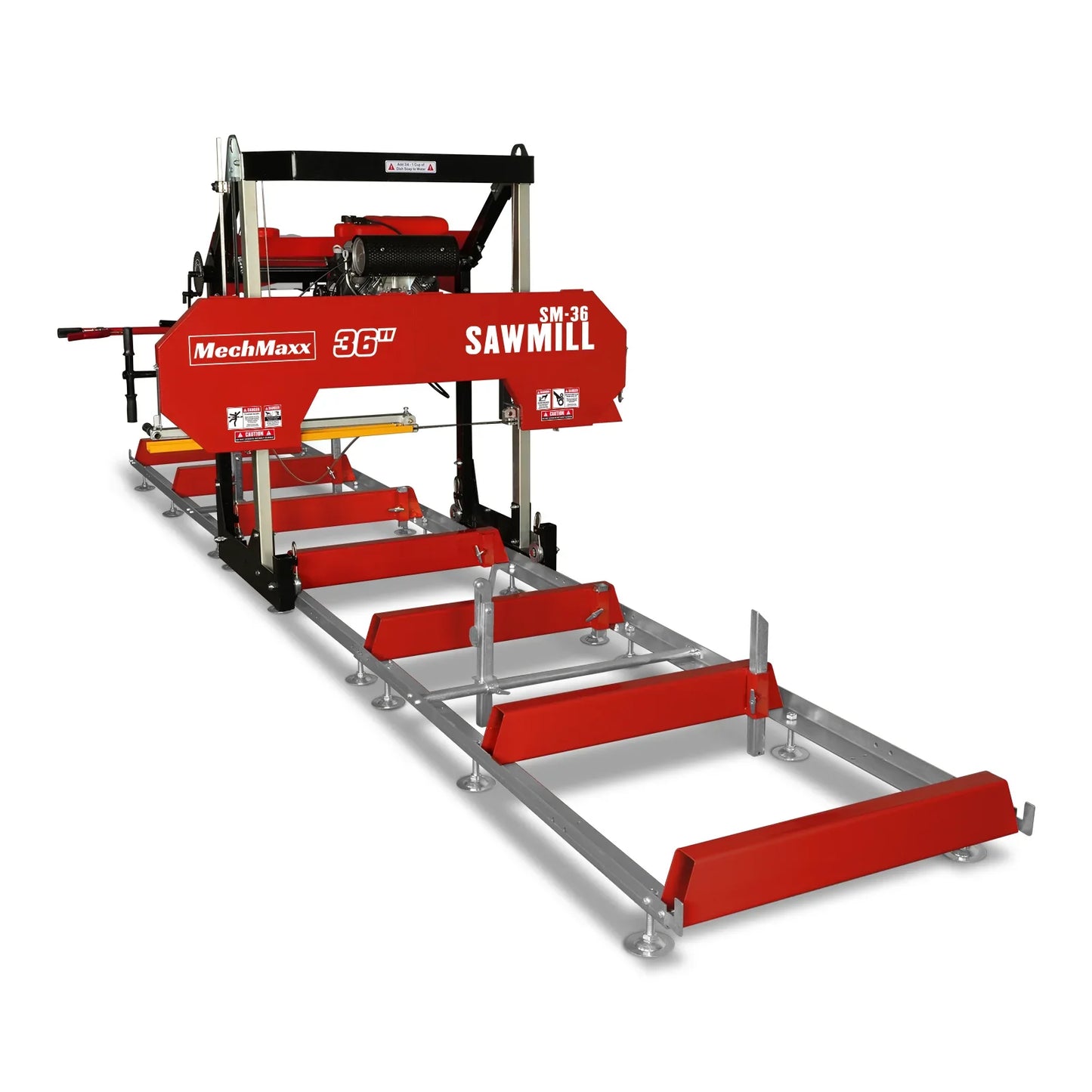MechMaxx SM36 Sawmill 36" MAX Portable 25HP 688cc Honda GX690 V-Twin Engine 36" Board Width 20' Track Length 10 Blades Included New
