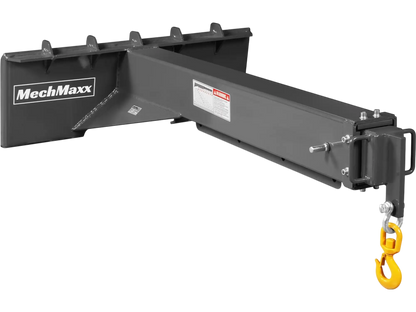 MechMaxx SSCJ50 Skid Steer Crane Jib Adjustable Manual Telescoping 6' - 10' 5000 lbs Max Capacity Attachment New