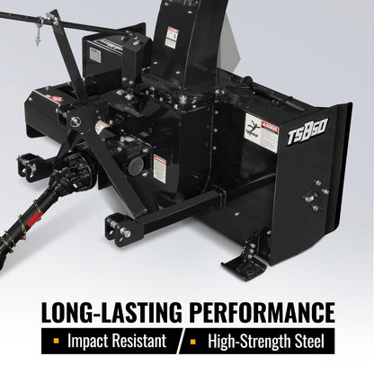 MechMaxx TSB60 Snow Blower 60" 3 Point PTO 24" Impeller Diameter 360° Snow Chute 25-65 HP New