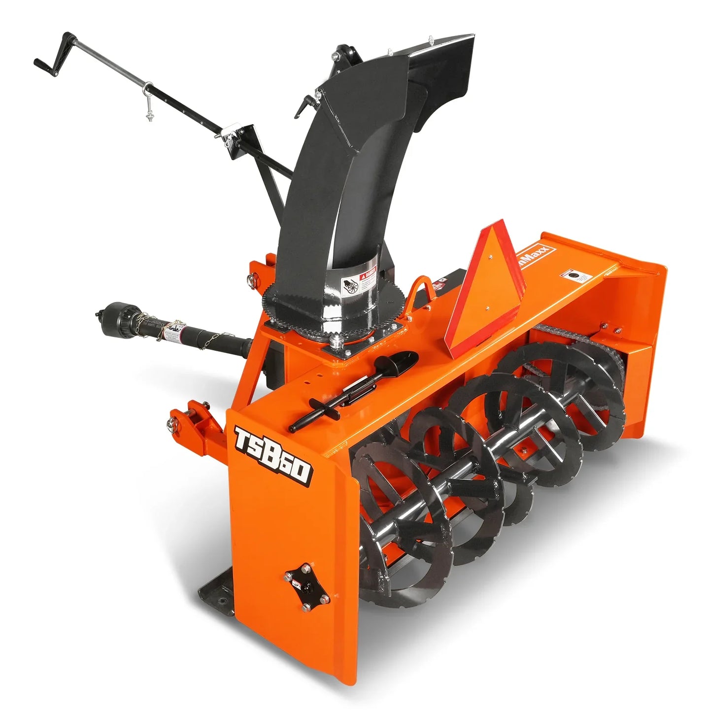 MechMaxx TSB60T Snow Blower 60" 3 Point PTO 24" Impeller Diameter 360° Snow Chute 25-65 HP New
