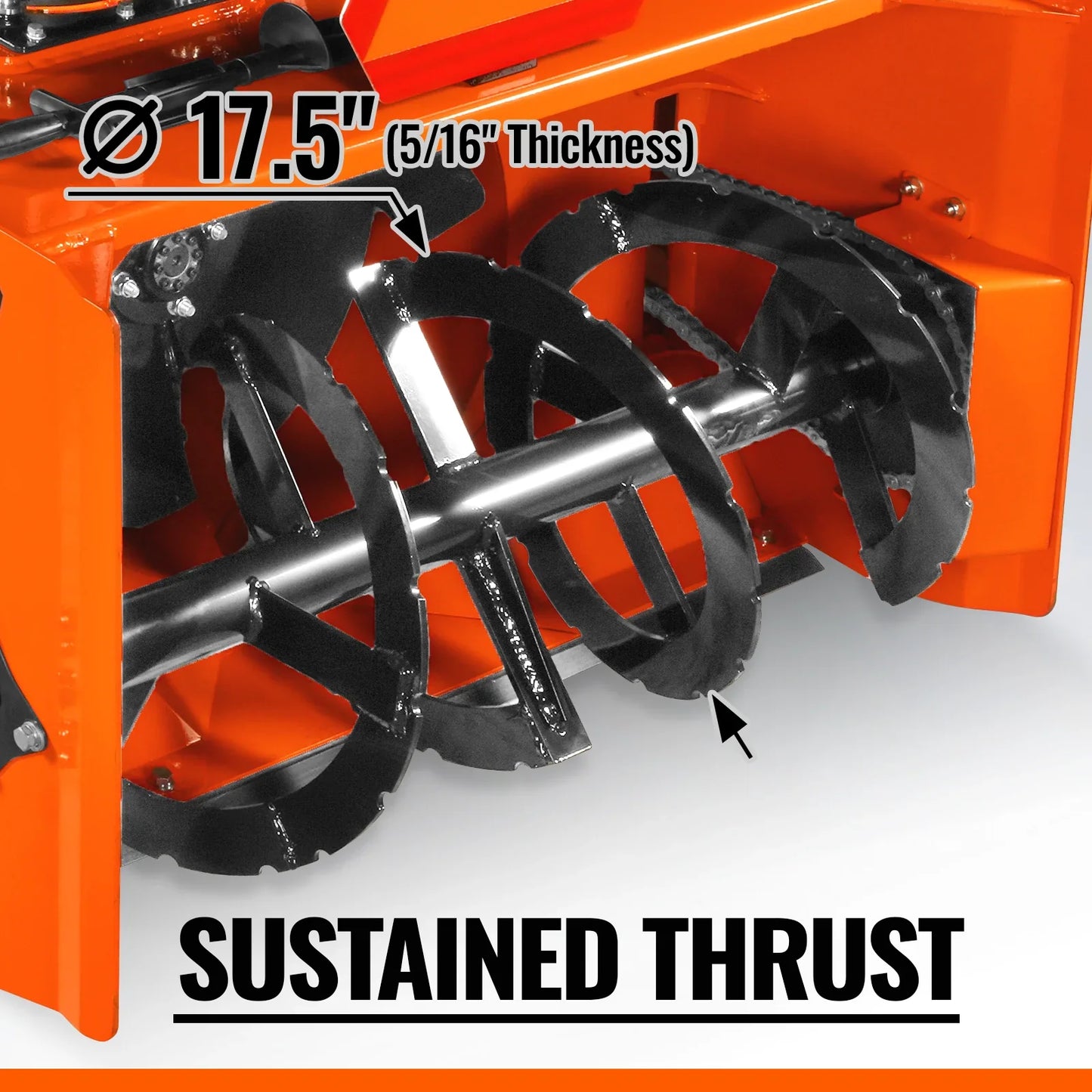 MechMaxx TSB48T Snow Blower 48" 3 Point PTO 24" Impeller 360° Snow Chute 20-45 HP New