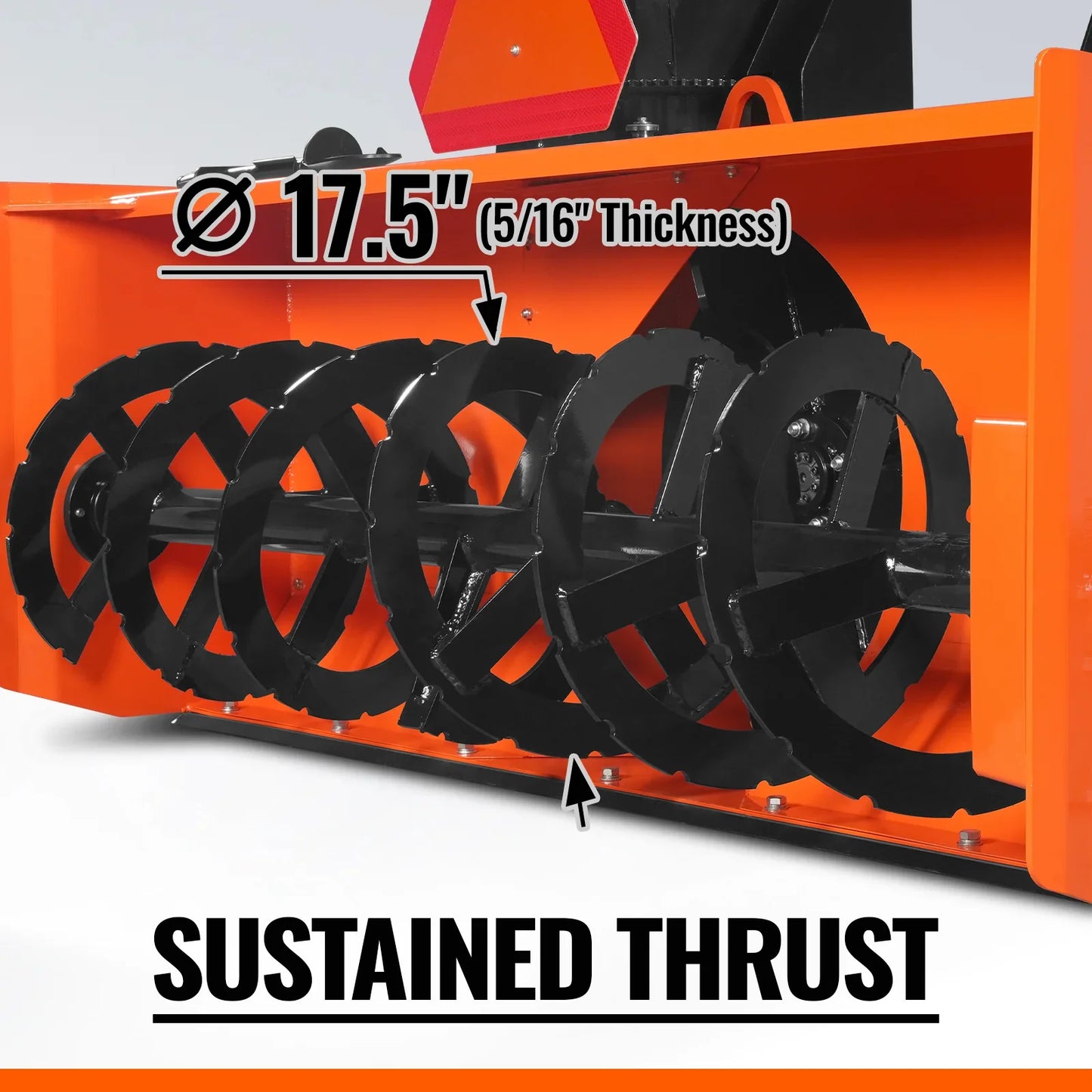 MechMaxx TSB72T Snow Blower 72" 3 Point PTO 24" Impeller 360° Snow Chute 30-75 HP New