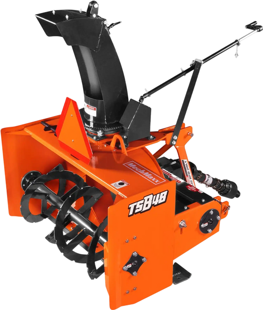 MechMaxx TSB48T Snow Blower 48" 3 Point PTO 24" Impeller 360° Snow Chute 20-45 HP New