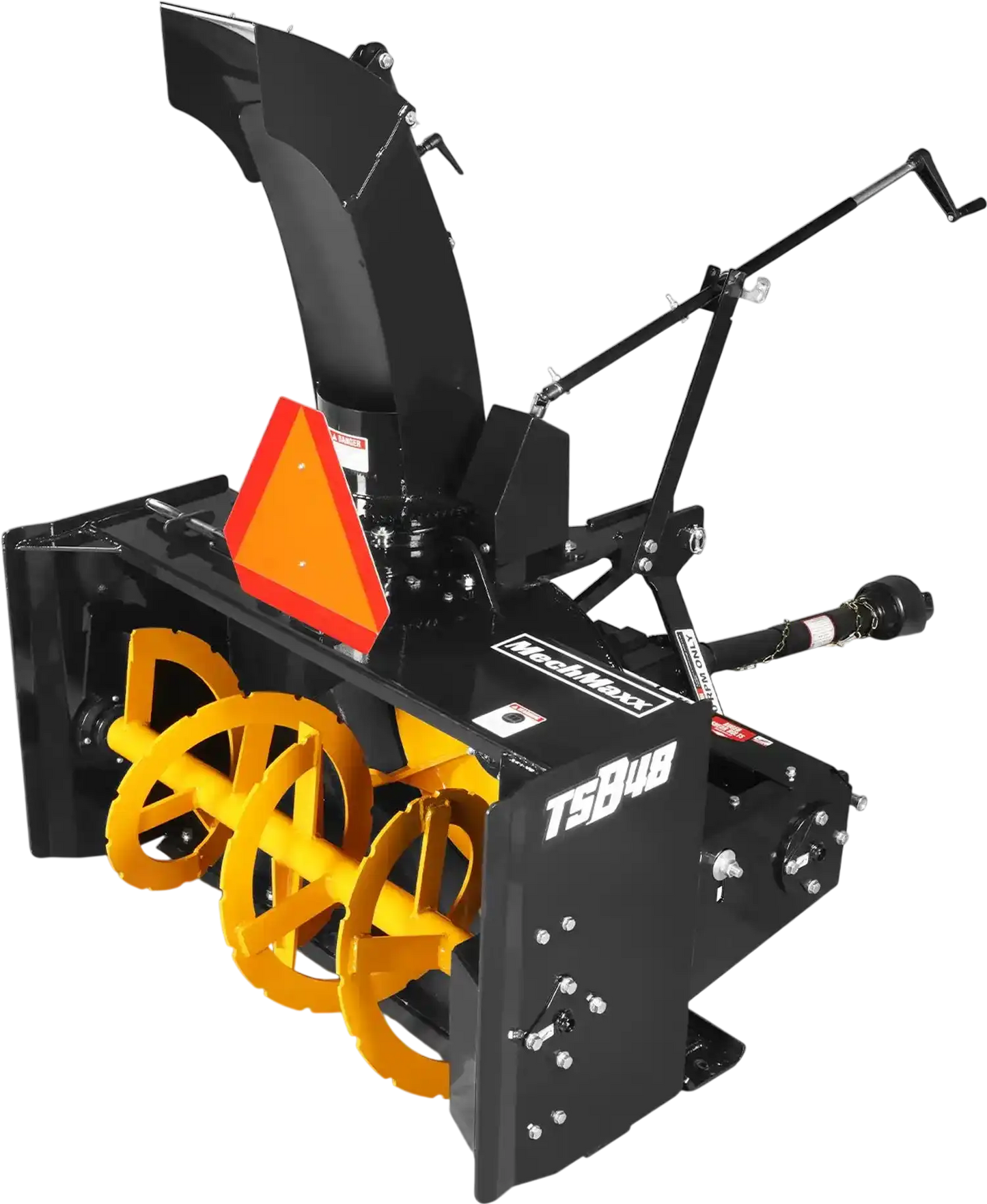 MechMaxx TSB48 Snow Blower 48" 3 Point PTO 24" Impeller 360° Chute 20-45 HP New