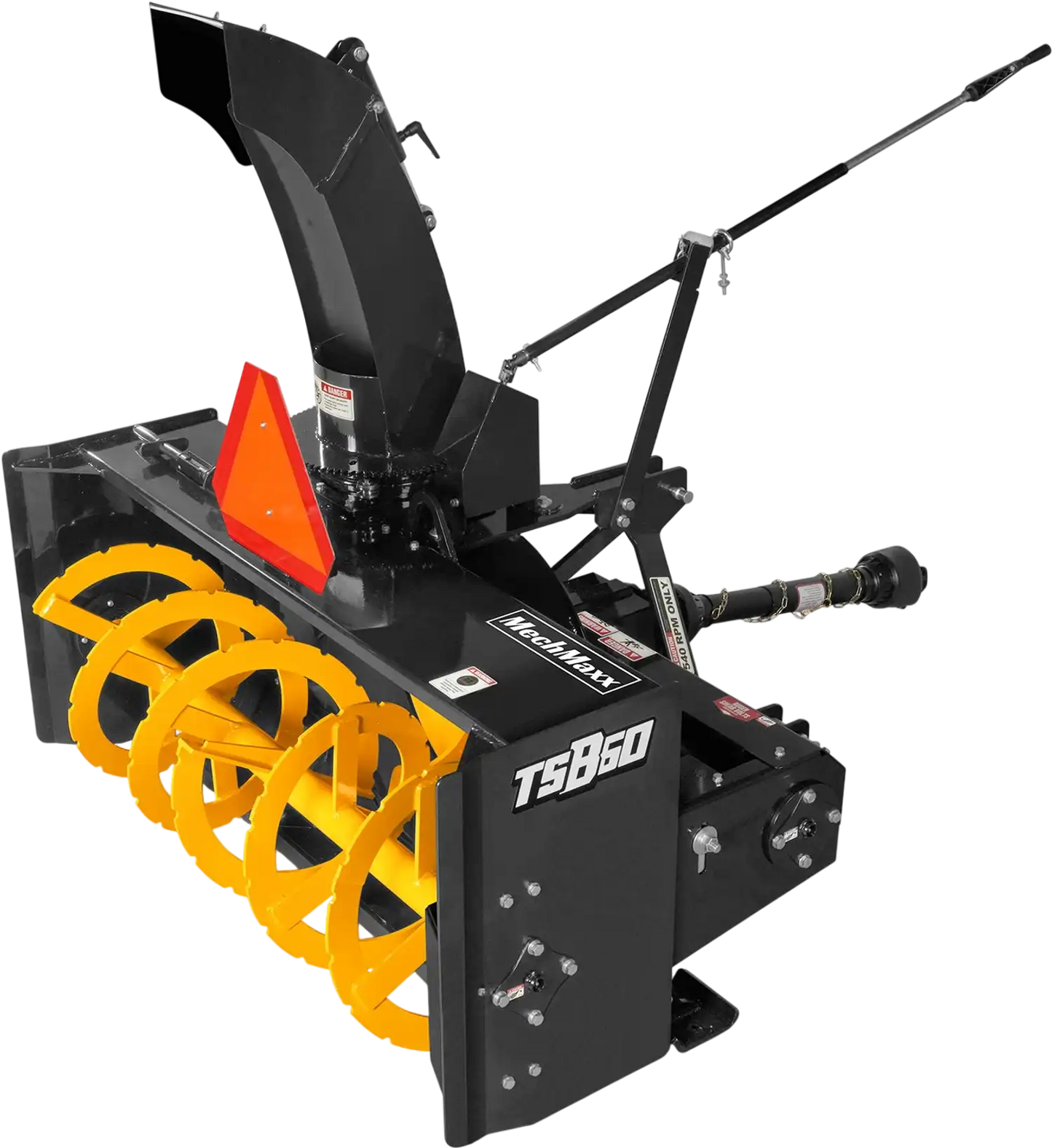MechMaxx TSB60 Snow Blower 60" 3 Point PTO 24" Impeller Diameter 360° Snow Chute 25-65 HP New