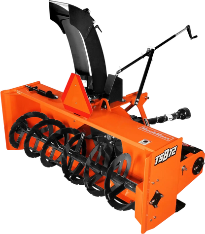 MechMaxx TSB72T Snow Blower 72" 3 Point PTO 24" Impeller 360° Snow Chute 30-75 HP New