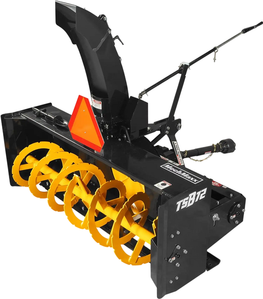 MechMaxx TSB72 Snow Blower 72" 3 Point PTO 24" Impeller 360° Chute 30-75 HP New