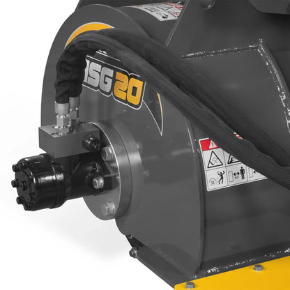 MechMaxx MSG20 Skid Steer Stump Grinder 20" Flywheel Diameter Mini with 24 Carbide Teeth New