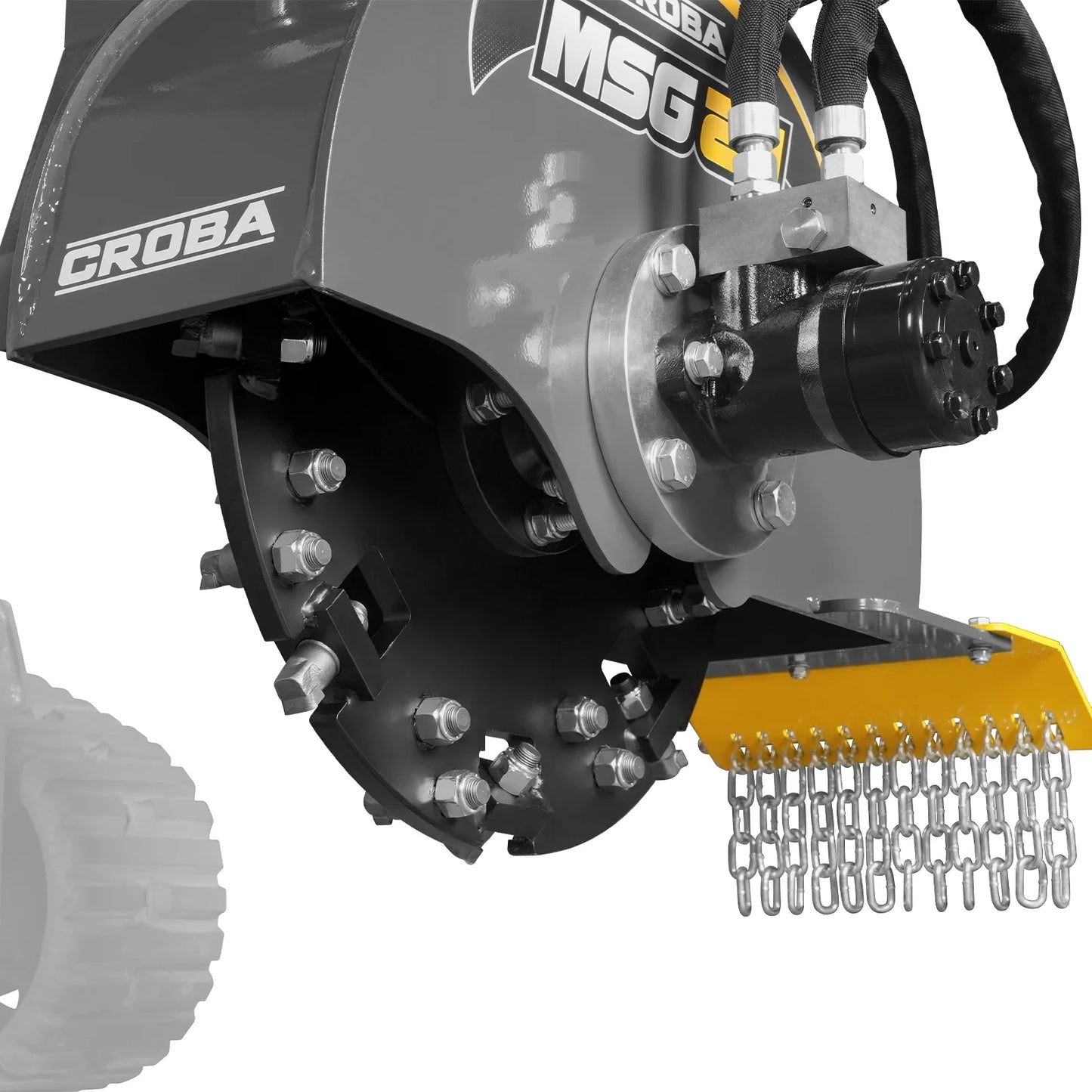 MechMaxx MSG20 Skid Steer Stump Grinder 20" Flywheel Diameter Mini with 24 Carbide Teeth New