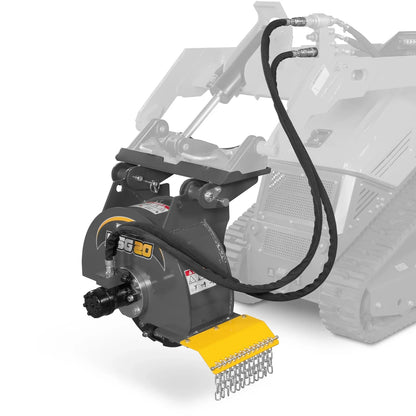 MechMaxx MSG20 Skid Steer Stump Grinder 20" Flywheel Diameter Mini with 24 Carbide Teeth New