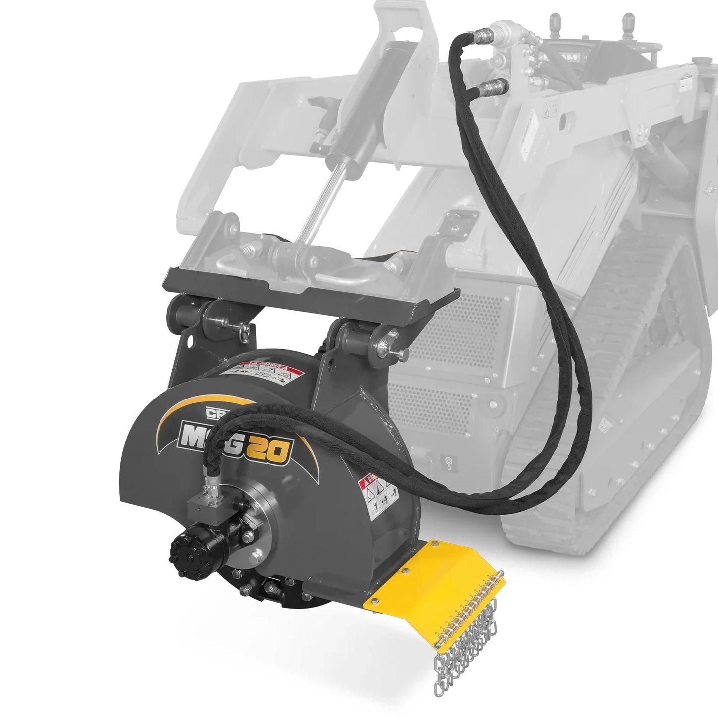 MechMaxx MSG20 Skid Steer Stump Grinder 20" Flywheel Diameter Mini with 24 Carbide Teeth New