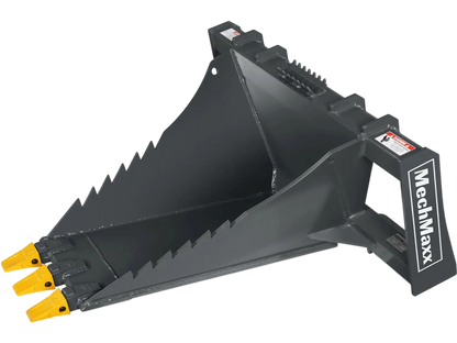 MechMaxx SBE53 Skid Steer Attachment 48" Stump Bucket Wrecker Universal Quick Attach Bolt-On Cutting Teeth New