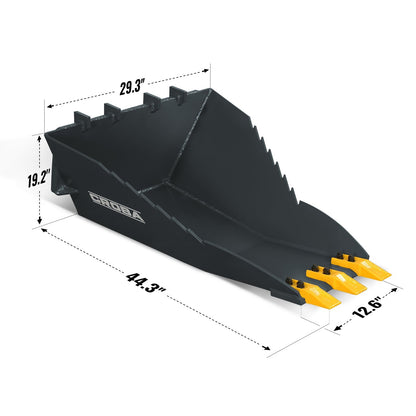 MechMaxx 150513 Skid Steer Stump Bucket 16" Cutting Width Mini New