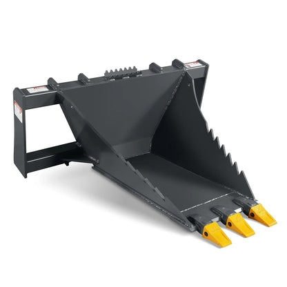 MechMaxx SBE53 Skid Steer Attachment 48" Stump Bucket Wrecker Universal Quick Attach Bolt-On Cutting Teeth New