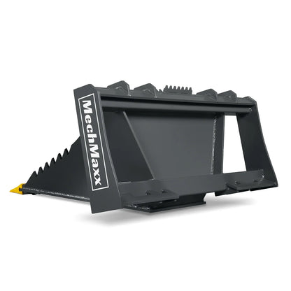 MechMaxx SBE53 Skid Steer Attachment 48" Stump Bucket Wrecker Universal Quick Attach Bolt-On Cutting Teeth New