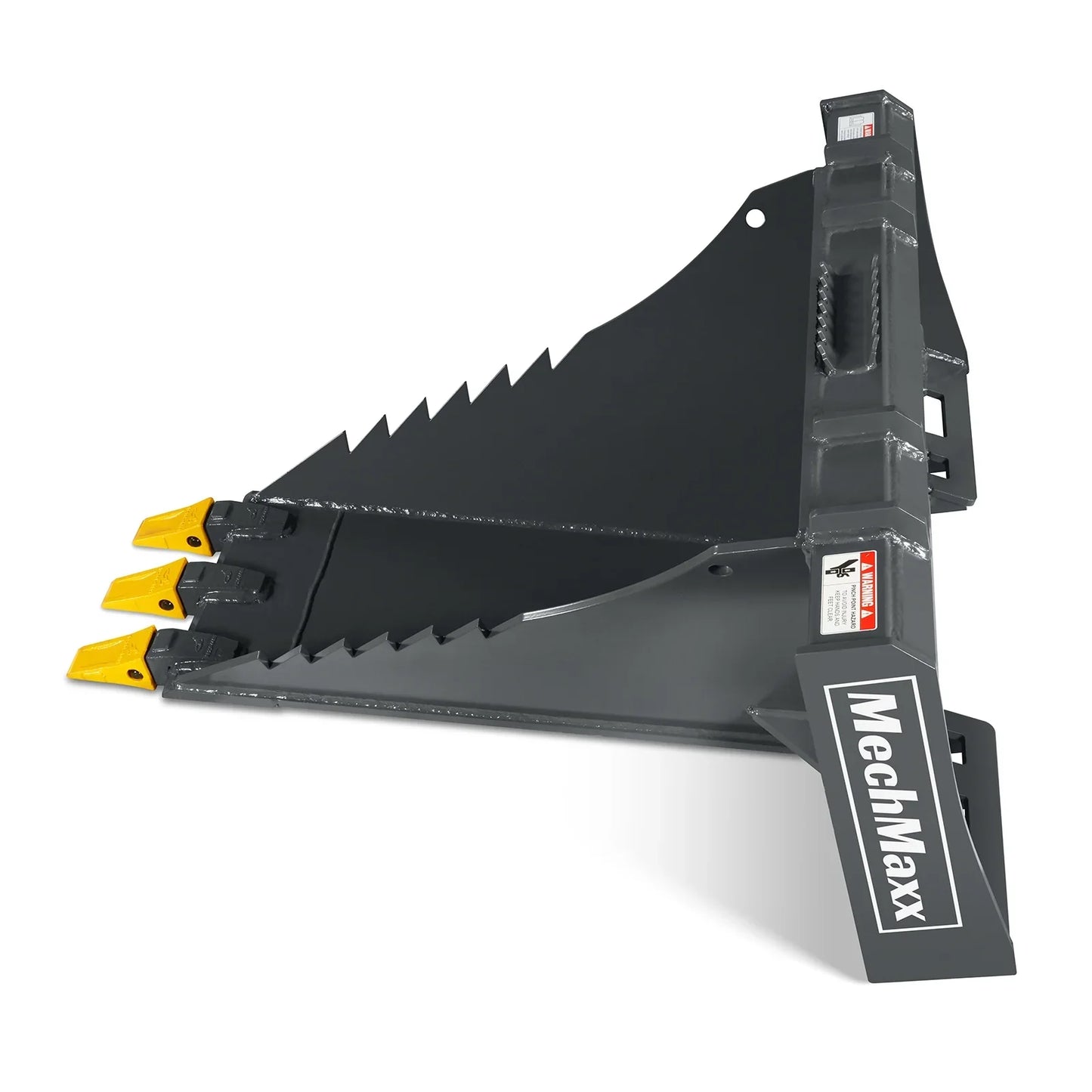 MechMaxx SBE53 Skid Steer Attachment 48" Stump Bucket Wrecker Universal Quick Attach Bolt-On Cutting Teeth New
