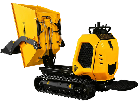 MechMaxx T80FL Mini Dumper 1800 lbs 420cc Electric Start Gas Engine Stand-On Hydraulic Track Self-Loading New
