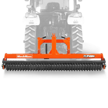 MechMaxx TCP1084 Cultipacker 84" 37 Ductile Iron Wheels Scraper Bar Category 1 and 2 3 Point Hitch Tractor Attachment New
