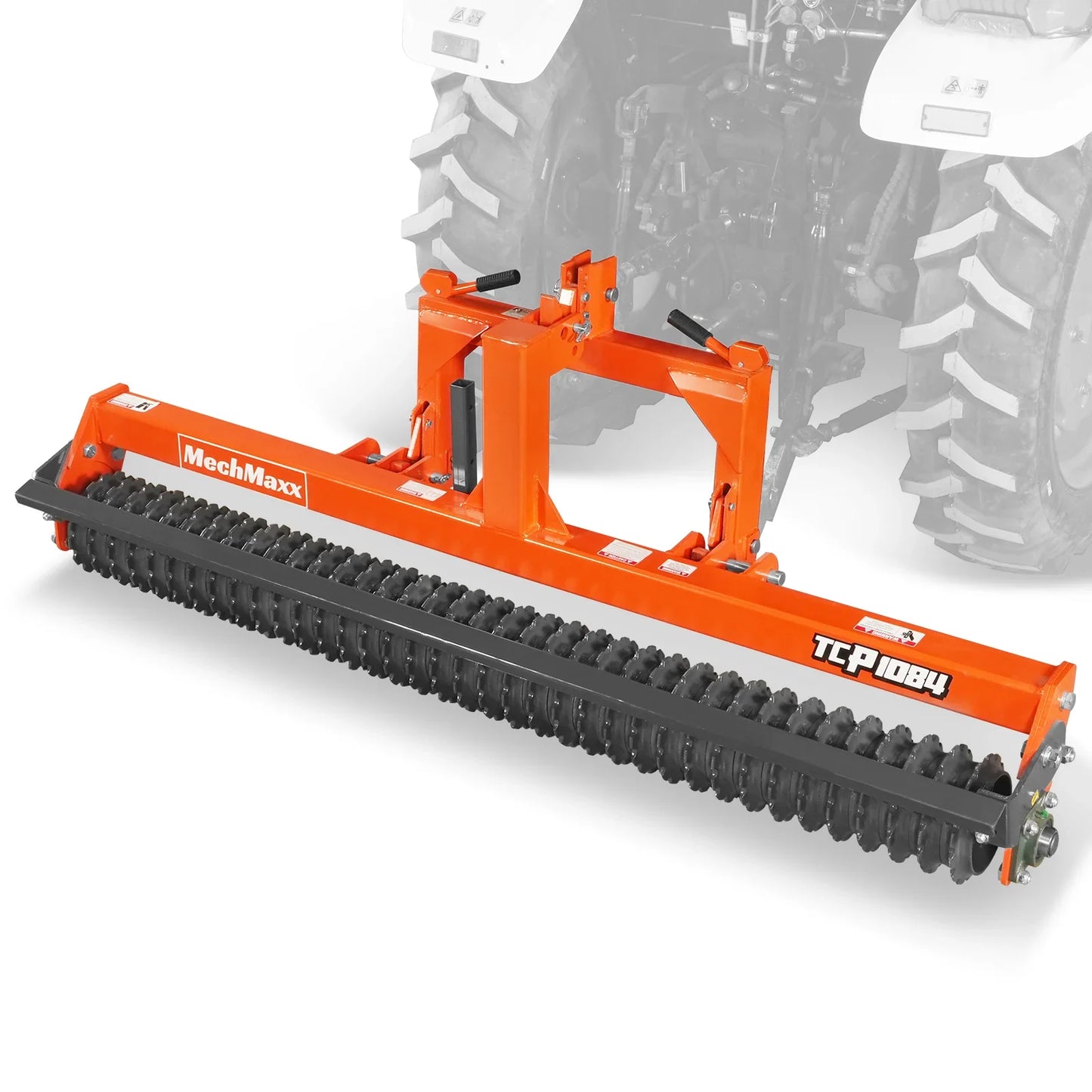 MechMaxx TCP1084 Cultipacker 84" 37 Ductile Iron Wheels Scraper Bar Category 1 and 2 3 Point Hitch Tractor Attachment New