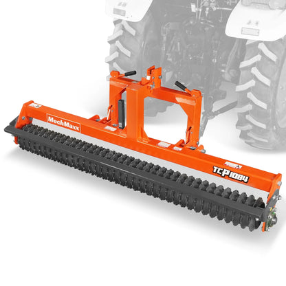 MechMaxx TCP1084 Cultipacker 84" 37 Ductile Iron Wheels Scraper Bar Category 1 and 2 3 Point Hitch Tractor Attachment New