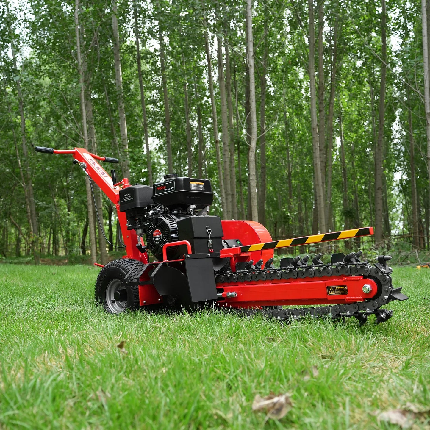 MechMaxx TCR1500 Mini Trencher 15HP 420cc Electric Start Powered 24" Ditching Trencher New