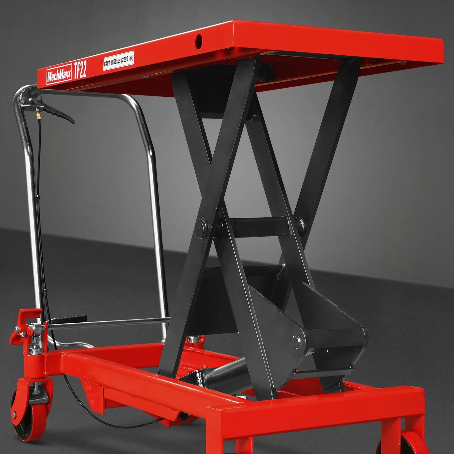 MechMaxx TF22 Lift Table Mobile Scissor Cart 2200 lbs Capacity 39.4" x 20.2" Platform Height 39.4" New