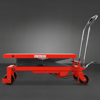 MechMaxx TF22 Lift Table Mobile Scissor Cart 2200 lbs Capacity 39.4" x 20.2" Platform Height 39.4" New