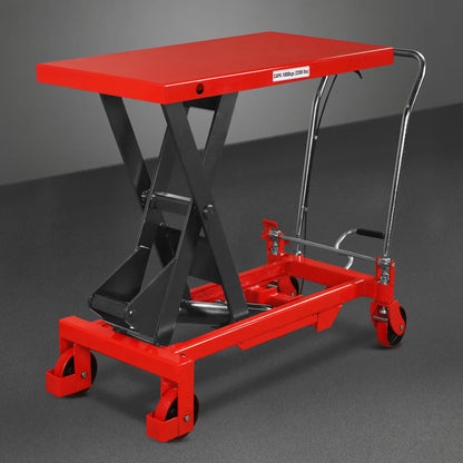 MechMaxx TF22 Lift Table Mobile Scissor Cart 2200 lbs Capacity 39.4" x 20.2" Platform Height 39.4" New