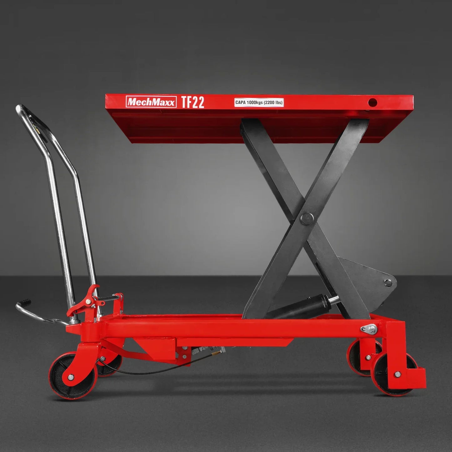 MechMaxx TF22 Lift Table Mobile Scissor Cart 2200 lbs Capacity 39.4" x 20.2" Platform Height 39.4" New
