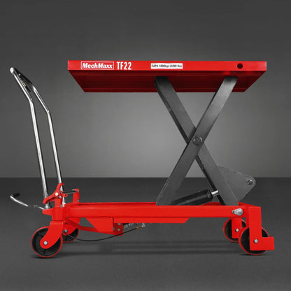 MechMaxx TF22 Lift Table Mobile Scissor Cart 2200 lbs Capacity 39.4" x 20.2" Platform Height 39.4" New