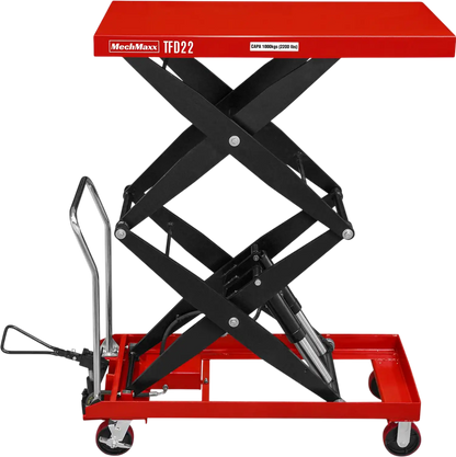 MechMaxx TFD22 Lift Table Mobile Double Scissor Cart 2200 lbs 47.2" x 24" 66.9" New