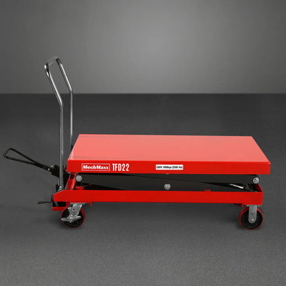 MechMaxx TFD22 Lift Table Mobile Double Scissor Cart 2200 lbs 47.2" x 24" 66.9" New