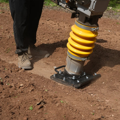 MechMaxx TR90L Tamping Rammer 6.5 HP 2700 lbs Impact Force Jumping Jack Tamper Compactor with Wheel Kit New
