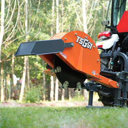 MechMaxx TSG61 Stump Grinder 24" Cutting Wheel Hydraulic Cylinders PTO Shaft Included Slip Clutch 35-60HP New