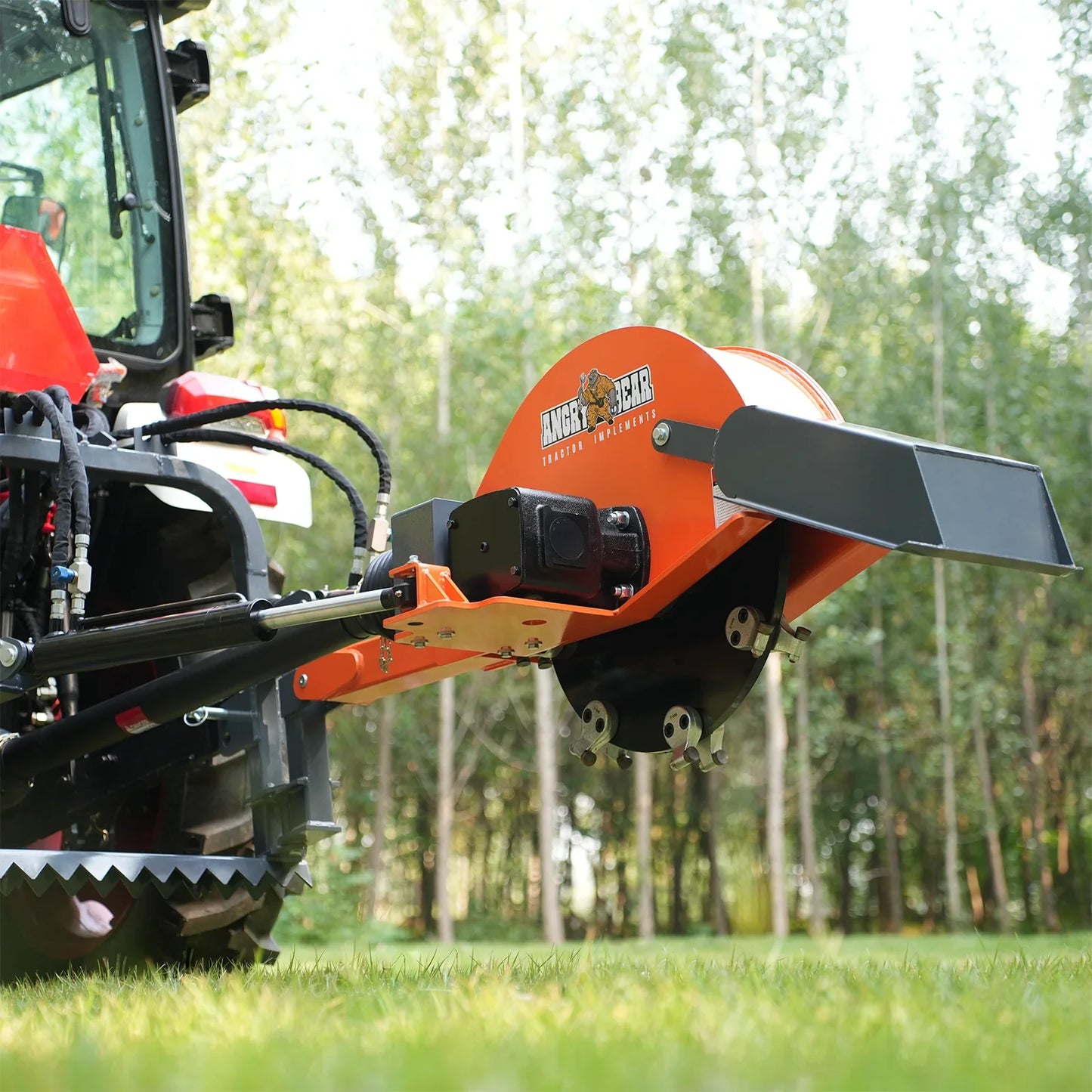 MechMaxx TSG61 Stump Grinder 24" Cutting Wheel Hydraulic Cylinders PTO Shaft Included Slip Clutch 35-60HP New
