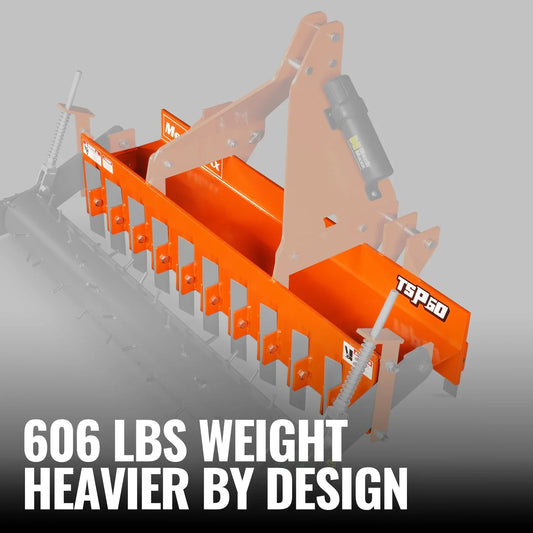 MechMaxx TSP60 Soil Pulverizer 60" Heavy Duty Single Spiked Roller 21 Shanks Category 1 2 3 Point Hitch Tractor Attachment New