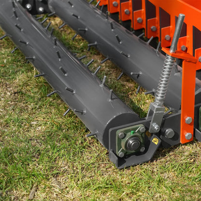 MechMaxx TSP60D Soil Pulverizer 60" Heavy Duty Double Spiked Roller 21 Shanks Category 1 and 2 3 Point Hitch Tractor Attachment New