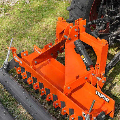 MechMaxx TSP60D Soil Pulverizer 60" Heavy Duty Double Spiked Roller 21 Shanks Category 1 and 2 3 Point Hitch Tractor Attachment New