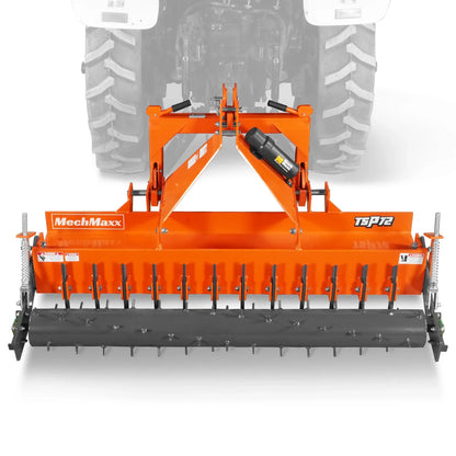 MechMaxx TSP72 Soil Pulverizer 72" Heavy Duty Single Spiked Roller 25 Shanks Category 1 and 2 3 Point Hitch Tractor Attachment New