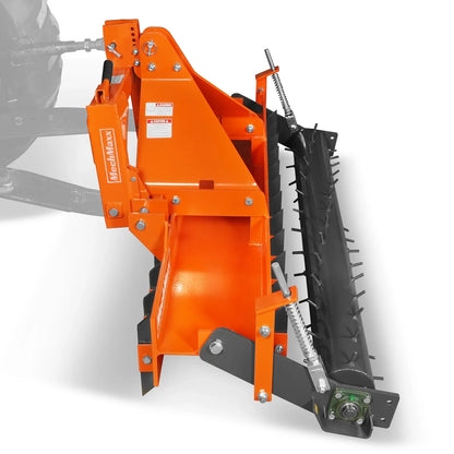 MechMaxx TSP72 Soil Pulverizer 72" Heavy Duty Single Spiked Roller 25 Shanks Category 1 and 2 3 Point Hitch Tractor Attachment New