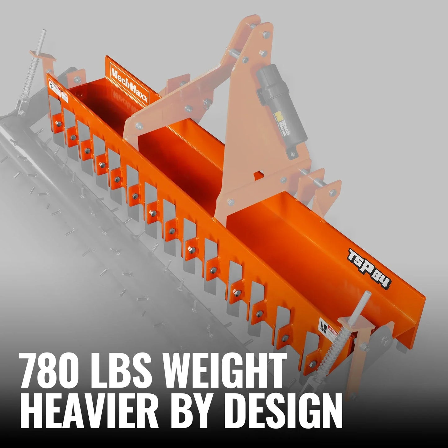 MechMaxx TSP84 Soil Pulverizer 84" Heavy Duty Single Spiked Roller 29 Shanks Category 1 and 2 3 Point Hitch Tractor Attachment New
